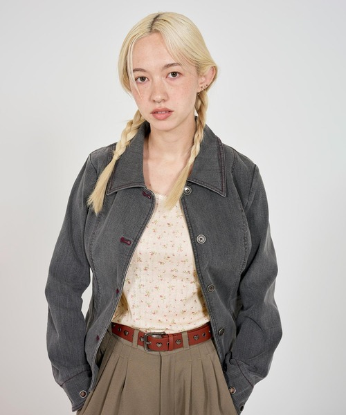 TINA:JOJUN(ティーナジョジュン)の「小花柄 レース付きキャミソール TINA:JOJUN(キャミソール・レディース・ホワイト/クリーム/ライラック/ミント・M)」の21枚目の写真