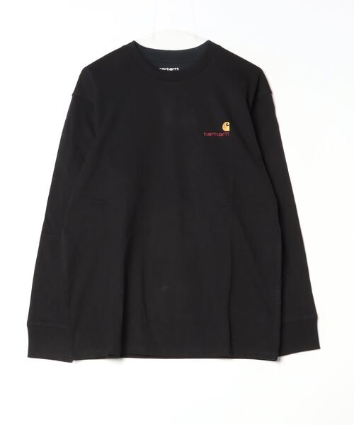 Carhartt WIP(カーハートダブリューアイピー)の「L/S AMERICAN SCRIPT T-SHIRT(Tシャツ/カットソー・メンズ・ホワイト/ブラック・SMALL/MEDIUM/LARGE/X-LARGE)」の2枚目の写真