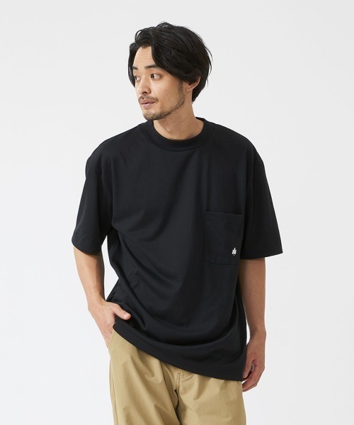 LOGOS(ロゴス)の「【LOGOS by LIPNER/ロゴスバイリプナー】ビックシルエット ポケット付ショートスリーブTシャツ(Tシャツ/カットソー・メンズ・ブラック/オリーブ/ネイビー・M/L/XL)」の9枚目の写真