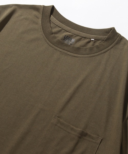 LOGOS(ロゴス)の「【LOGOS by LIPNER/ロゴスバイリプナー】ビックシルエット ポケット付ショートスリーブTシャツ(Tシャツ/カットソー・メンズ・ブラック/オリーブ/ネイビー・M/L/XL)」の11枚目の写真