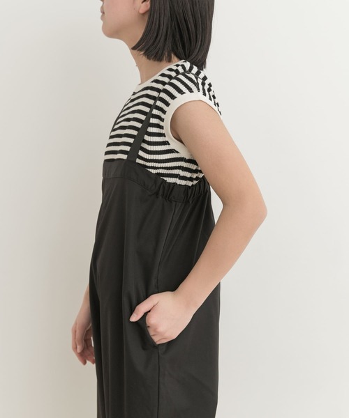 URBAN RESEARCH DOORS（アーバンリサーチドアーズ）の「『親子リンク』add fabrics撥水サロペット(KIDS)（サロペット/オーバーオール・キッズ・チャコールグレー/ブラック・150）」の8枚目の写真