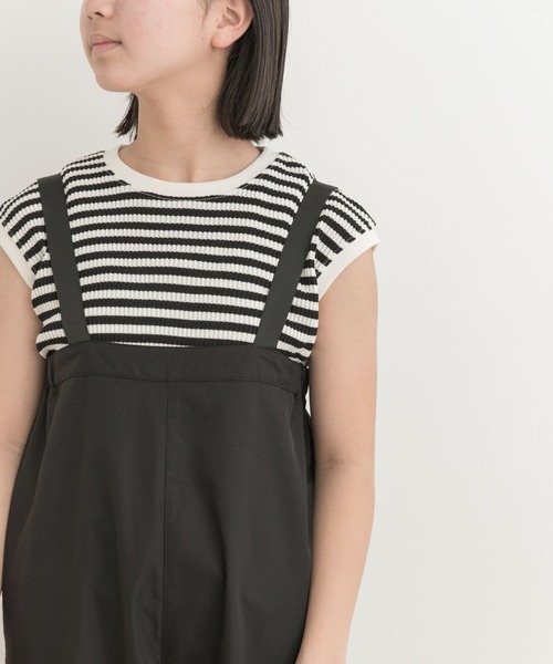 URBAN RESEARCH DOORS（アーバンリサーチドアーズ）の「『親子リンク』add fabrics撥水サロペット(KIDS)（サロペット/オーバーオール・キッズ・チャコールグレー/ブラック・150）」の9枚目の写真