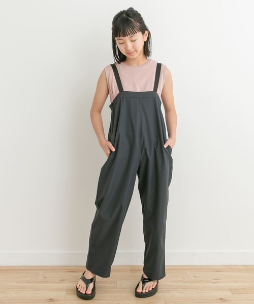 URBAN RESEARCH DOORS（アーバンリサーチドアーズ）の「『親子リンク』add fabrics撥水サロペット(KIDS)（サロペット/オーバーオール・キッズ・チャコールグレー/ブラック・150）」の10枚目の写真