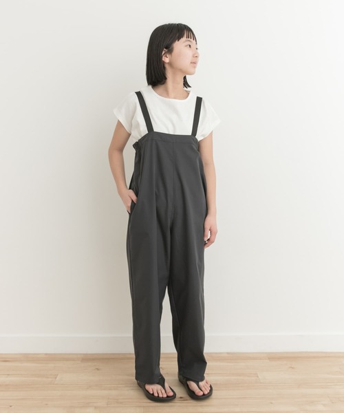URBAN RESEARCH DOORS（アーバンリサーチドアーズ）の「『親子リンク』add fabrics撥水サロペット(KIDS)（サロペット/オーバーオール・キッズ・チャコールグレー/ブラック・150）」の16枚目の写真