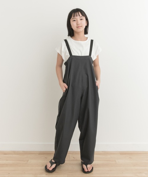 URBAN RESEARCH DOORS（アーバンリサーチドアーズ）の「『親子リンク』add fabrics撥水サロペット(KIDS)（サロペット/オーバーオール・キッズ・チャコールグレー/ブラック・150）」の20枚目の写真