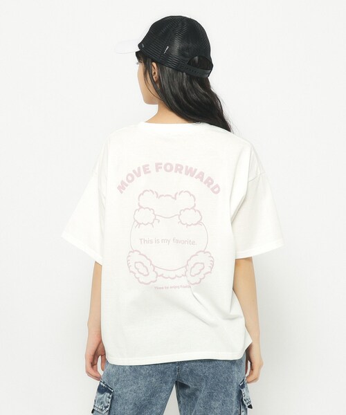 PINK-latte(ピンクラテ)の「◆【130cmあり】人気のピンクマテTシャツ(Tシャツ/カットソー・キッズ・ピンク系/オフホワイト/チャコールグレー・16/15 /14/13)」の7枚目の写真