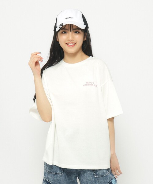 PINK-latte(ピンクラテ)の「◆【130cmあり】人気のピンクマテTシャツ(Tシャツ/カットソー・キッズ・ピンク系/オフホワイト/チャコールグレー・16/15 /14/13)」の8枚目の写真