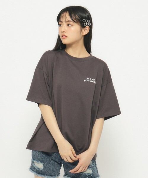 PINK-latte(ピンクラテ)の「◆【130cmあり】人気のピンクマテTシャツ(Tシャツ/カットソー・キッズ・ピンク系/オフホワイト/チャコールグレー・16/15 /14/13)」の4枚目の写真