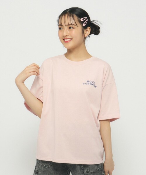PINK-latte(ピンクラテ)の「◆【130cmあり】人気のピンクマテTシャツ(Tシャツ/カットソー・キッズ・ピンク系/オフホワイト/チャコールグレー・16/15 /14/13)」の21枚目の写真