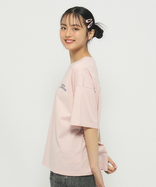 PINK-latte(ピンクラテ)の「◆【130cmあり】人気のピンクマテTシャツ(Tシャツ/カットソー・キッズ・ピンク系/オフホワイト/チャコールグレー・16/15 /14/13)」の22枚目の写真