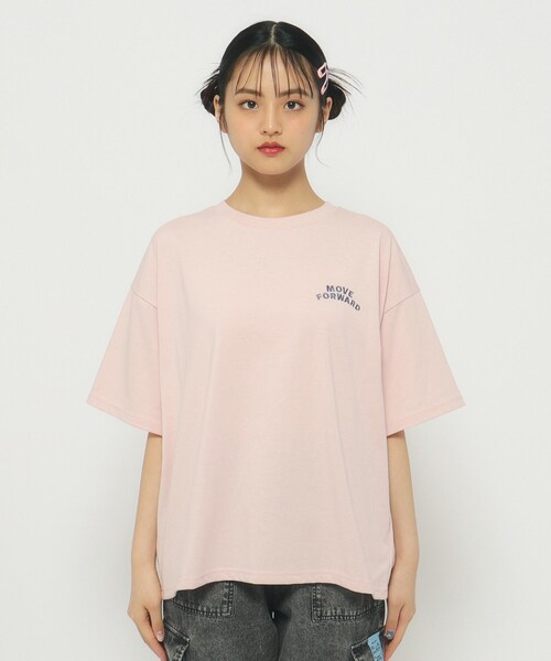 PINK-latte(ピンクラテ)の「◆【130cmあり】人気のピンクマテTシャツ(Tシャツ/カットソー・キッズ・ピンク系/オフホワイト/チャコールグレー・16/15 /14/13)」の16枚目の写真