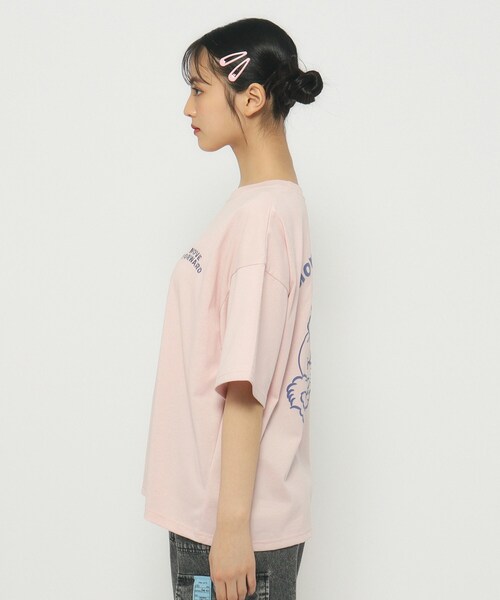 PINK-latte(ピンクラテ)の「◆【130cmあり】人気のピンクマテTシャツ(Tシャツ/カットソー・キッズ・ピンク系/オフホワイト/チャコールグレー・16/15 /14/13)」の17枚目の写真