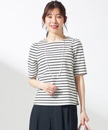 any SiS（エニィスィス）の「【UVカット・接触冷感・撥水・汗ジミ防止】プレーティングジャージー タックスリーブ カットソー（Tシャツ/カットソー）」