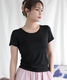 カップ付き無地半袖Tシャツ