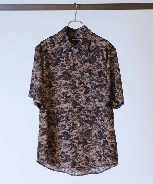 UNION STATION（ユニオンステーション）の「オリエンタル柄プリントレギュラーカラー半袖シャツ（シャツ/ブラウス・メンズ・チャコールグレー/オフホワイト・LL/L/M）」の10枚目の写真
