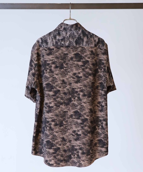 UNION STATION（ユニオンステーション）の「オリエンタル柄プリントレギュラーカラー半袖シャツ（シャツ/ブラウス・メンズ・チャコールグレー/オフホワイト・LL/L/M）」の11枚目の写真
