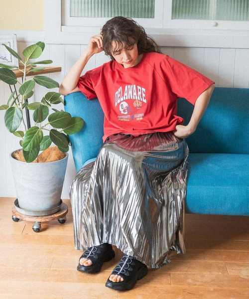 niko and...（ニコアンド）の「アソートカレッジTシャツ（Tシャツ/カットソー・レディース・レッド/ネイビー/オフホワイト/ナチュラル・MEDIUM/LARGE）」の18枚目の写真