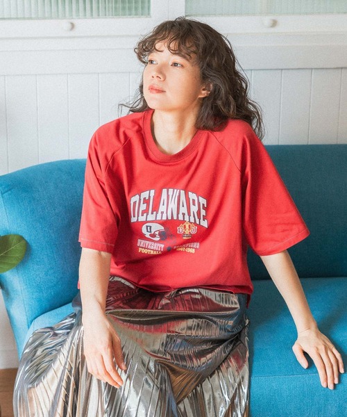 niko and...（ニコアンド）の「アソートカレッジTシャツ（Tシャツ/カットソー・レディース・レッド/ネイビー/オフホワイト/ナチュラル・MEDIUM/LARGE）」の20枚目の写真