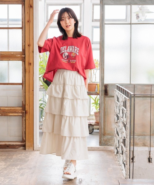 niko and...（ニコアンド）の「アソートカレッジTシャツ（Tシャツ/カットソー・レディース・レッド/ネイビー/オフホワイト/ナチュラル・MEDIUM/LARGE）」の21枚目の写真