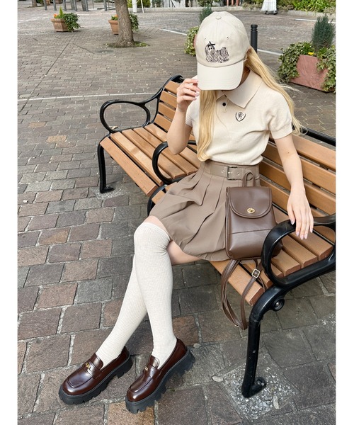 PHILLY(フィリー)の「シシュウエリツキニットポロ(ニット/セーター・レディース・グレー/ブラック/アイボリー・FREE)」の9枚目の写真