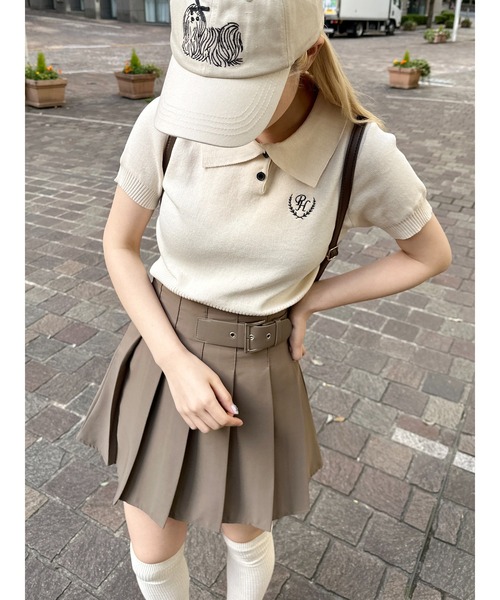 PHILLY(フィリー)の「シシュウエリツキニットポロ(ニット/セーター・レディース・グレー/ブラック/アイボリー・FREE)」の12枚目の写真