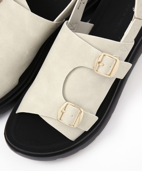 GLOBAL WORK（グローバルワーク）の「らくっションストラップサンダル/108076（サンダル・レディース・シルバー/ブラック/ベージュ/アイボリー・LARGE/SMALL/MEDIUM）」の12枚目の写真