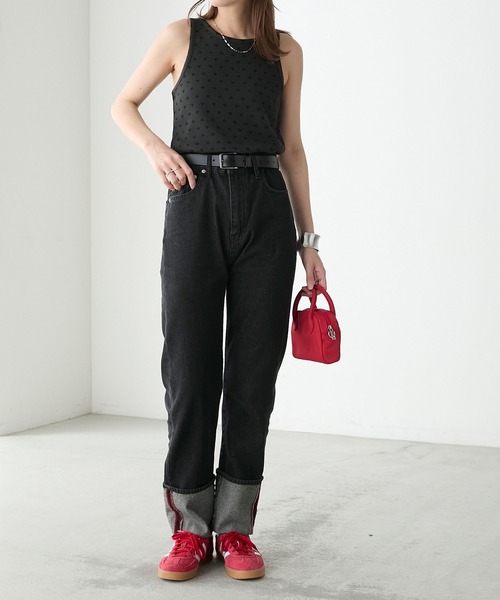 フィロソフィー　ハート　スパンコール　タンクトップ フラワー/ハート アソート柄ワッフルタンクトップ（タンクトップ