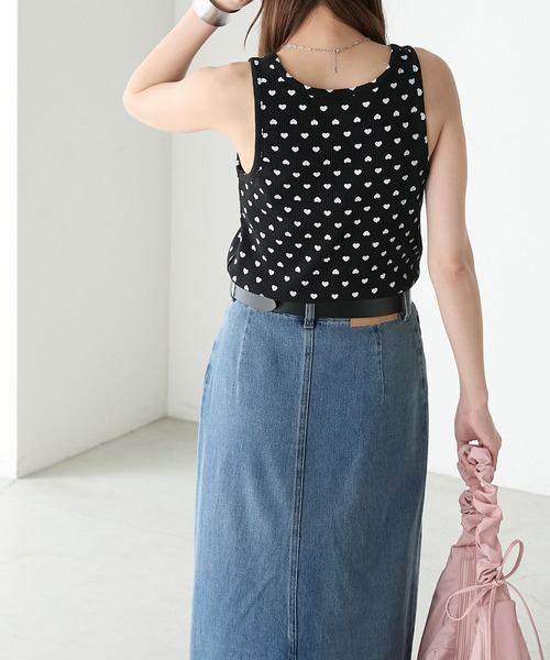 フラワー/ハート アソート柄ワッフルタンクトップ（タンクトップ