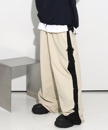 FOLLOWIN | [UNISEX][ゴープコア] ナイロンサイド配色シャカシャカワイドパンツ(その他パンツ)