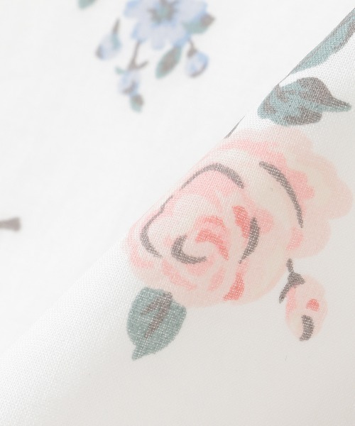 petit main LIEN 親子リンク　花柄　ワンピース　ピンク　グリーン petit main LIEN ワンピース 「リンク」ラメストライプ/花柄
