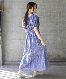 一番人気物 LIEN main petit 親子リンクコーデ 花柄 黄色 ロング
