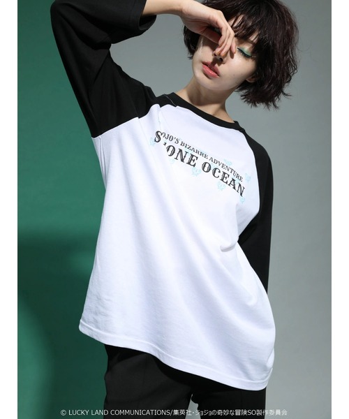 ジョジョの奇妙な冒険(ジョジョノキミョウナボウケン)の「■Butterfly ロゴptラグランT(Tシャツ/カットソー・レディース・オフホワイト・FREE)」の7枚目の写真