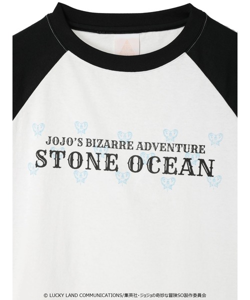 ジョジョの奇妙な冒険(ジョジョノキミョウナボウケン)の「■Butterfly ロゴptラグランT(Tシャツ/カットソー・レディース・オフホワイト・FREE)」の13枚目の写真