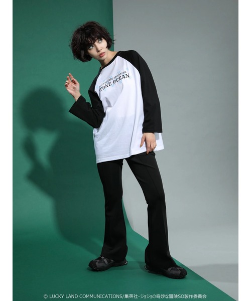 ジョジョの奇妙な冒険(ジョジョノキミョウナボウケン)の「■Butterfly ロゴptラグランT(Tシャツ/カットソー・レディース・オフホワイト・FREE)」の2枚目の写真