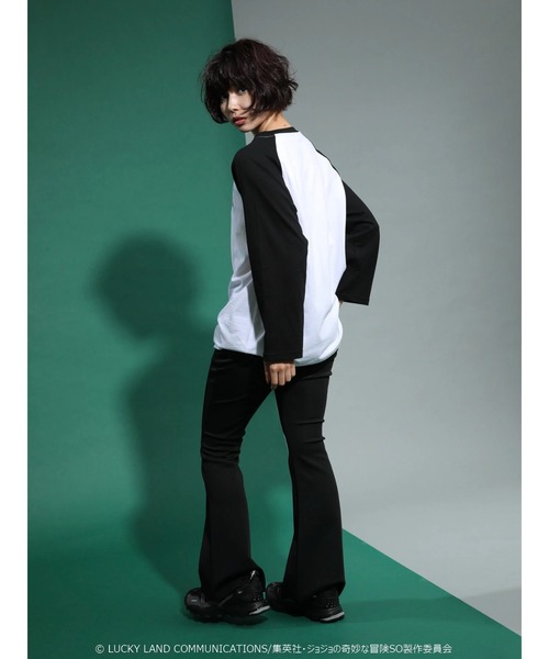 ジョジョの奇妙な冒険(ジョジョノキミョウナボウケン)の「■Butterfly ロゴptラグランT(Tシャツ/カットソー・レディース・オフホワイト・FREE)」の4枚目の写真