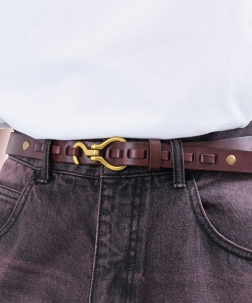 JUNRED（ジュンレッド）の「【 追加生産 】レザーフックベルト（ベルト・メンズ・ダークブラウン/ブラック・FREE）」の14枚目の写真