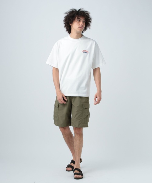 BAYFLOW(ベイフロー)の「SNOWワンポイント刺繍Tシャツ(Tシャツ/カットソー・メンズ・ベージュ/チャコール/ピンク/オフホワイト/ライトグリーン/サックスブルー・MEDIUM/LARGE)」の7枚目の写真