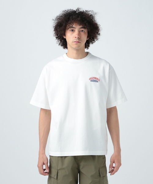 BAYFLOW(ベイフロー)の「SNOWワンポイント刺繍Tシャツ(Tシャツ/カットソー・メンズ・ベージュ/チャコール/ピンク/オフホワイト/ライトグリーン/サックスブルー・MEDIUM/LARGE)」の11枚目の写真