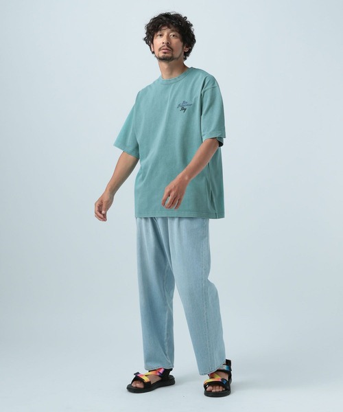 BAYFLOW(ベイフロー)の「SNOWワンポイント刺繍Tシャツ(Tシャツ/カットソー・メンズ・ベージュ/チャコール/ピンク/オフホワイト/ライトグリーン/サックスブルー・MEDIUM/LARGE)」の22枚目の写真