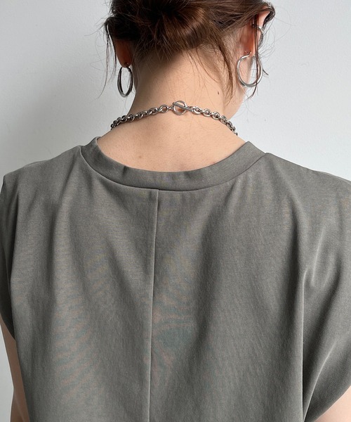 DouDou(ドゥドゥ)の「【WEB限定】天竺デザインTEE(Tシャツ/カットソー・レディース・ブラック/カーキ/オフホワイト・FREE)」の18枚目の写真