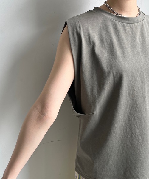 DouDou(ドゥドゥ)の「【WEB限定】天竺デザインTEE(Tシャツ/カットソー・レディース・ブラック/カーキ/オフホワイト・FREE)」の16枚目の写真