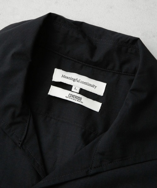 NANO universe(ナノユニバース)の「「MC」coveross(R)カッタウェイカラーシャツ(セットアップ可)(シャツ/ブラウス・メンズ・ブラック/チャコール・M/L)」の7枚目の写真