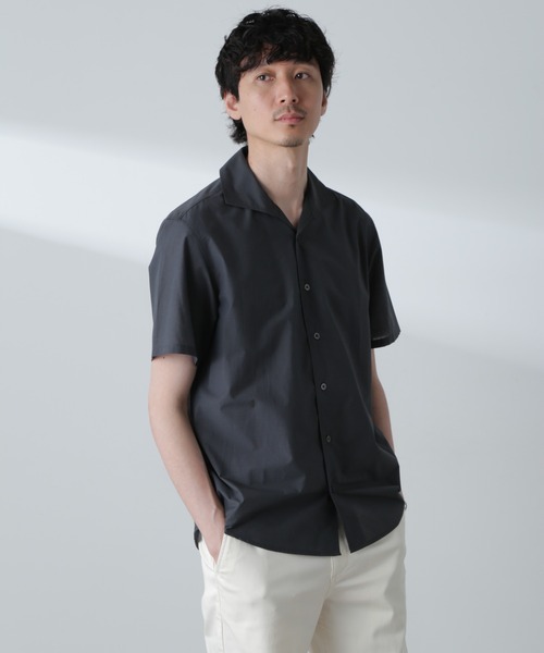 NANO universe(ナノユニバース)の「「MC」coveross(R)カッタウェイカラーシャツ(セットアップ可)(シャツ/ブラウス・メンズ・ブラック/チャコール・M/L)」の18枚目の写真