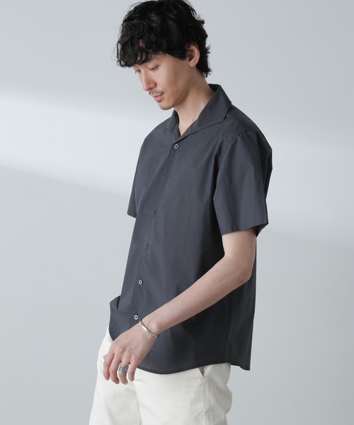 NANO universe(ナノユニバース)の「「MC」coveross(R)カッタウェイカラーシャツ(セットアップ可)(シャツ/ブラウス・メンズ・ブラック/チャコール・M/L)」の20枚目の写真