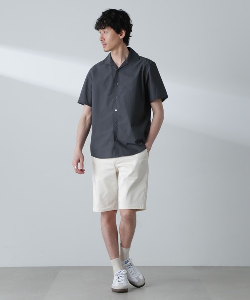 NANO universe(ナノユニバース)の「「MC」coveross(R)カッタウェイカラーシャツ(セットアップ可)(シャツ/ブラウス・メンズ・ブラック/チャコール・M/L)」の22枚目の写真