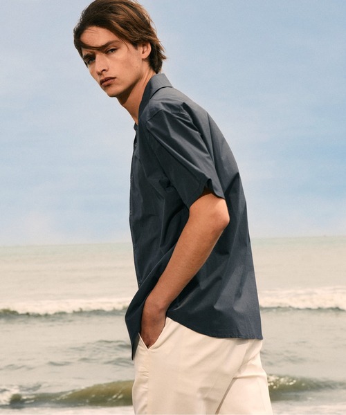 NANO universe(ナノユニバース)の「「MC」coveross(R)カッタウェイカラーシャツ(セットアップ可)(シャツ/ブラウス・メンズ・ブラック/チャコール・M/L)」の11枚目の写真