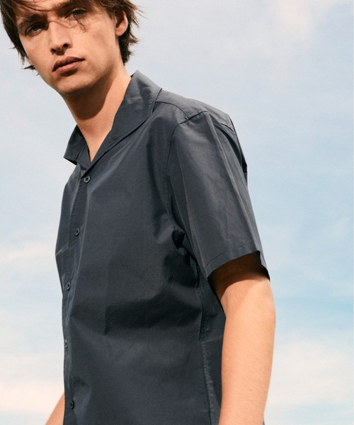 NANO universe(ナノユニバース)の「「MC」coveross(R)カッタウェイカラーシャツ(セットアップ可)(シャツ/ブラウス・メンズ・ブラック/チャコール・M/L)」の10枚目の写真