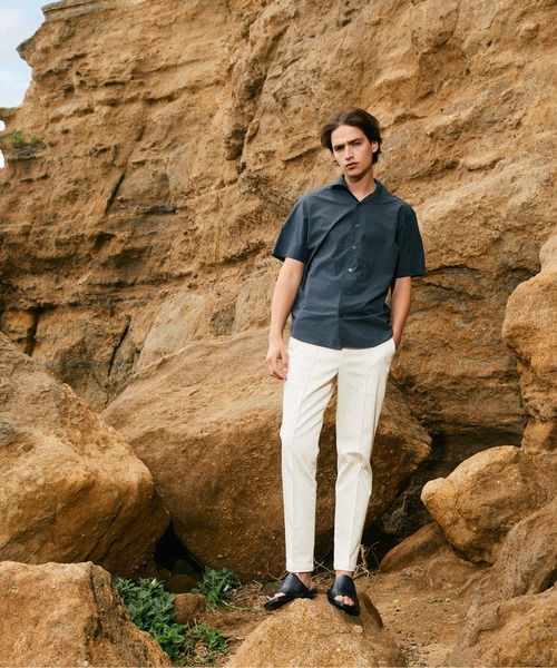 NANO universe(ナノユニバース)の「「MC」coveross(R)カッタウェイカラーシャツ(セットアップ可)(シャツ/ブラウス・メンズ・ブラック/チャコール・M/L)」の12枚目の写真