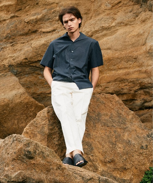 NANO universe(ナノユニバース)の「「MC」coveross(R)カッタウェイカラーシャツ(セットアップ可)(シャツ/ブラウス・メンズ・ブラック/チャコール・M/L)」の14枚目の写真