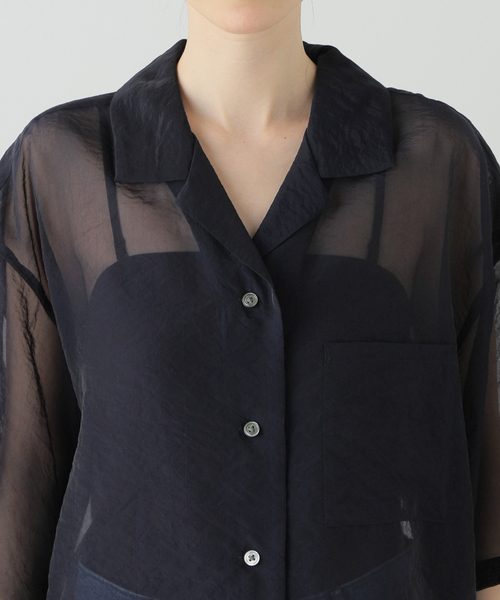 FRAMeWORK シアーシャツ FRAMeWORK｜シアーワイドシャツ | Rakuten Fashion(楽天